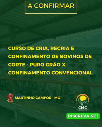 Cria, recria e confinamento de bovinos de corte/ confinamento convencional X puro grão – Presencial