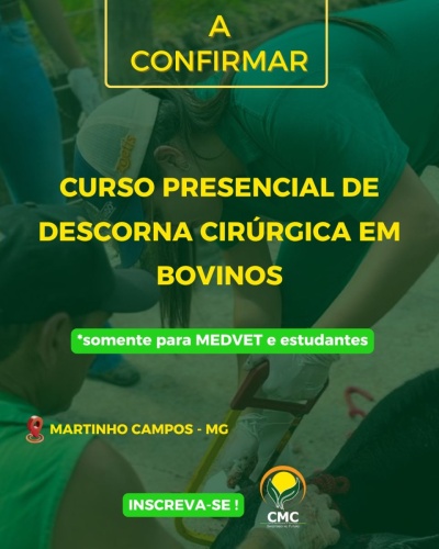 Curso presencial de descorna cirúrgica em bovinos